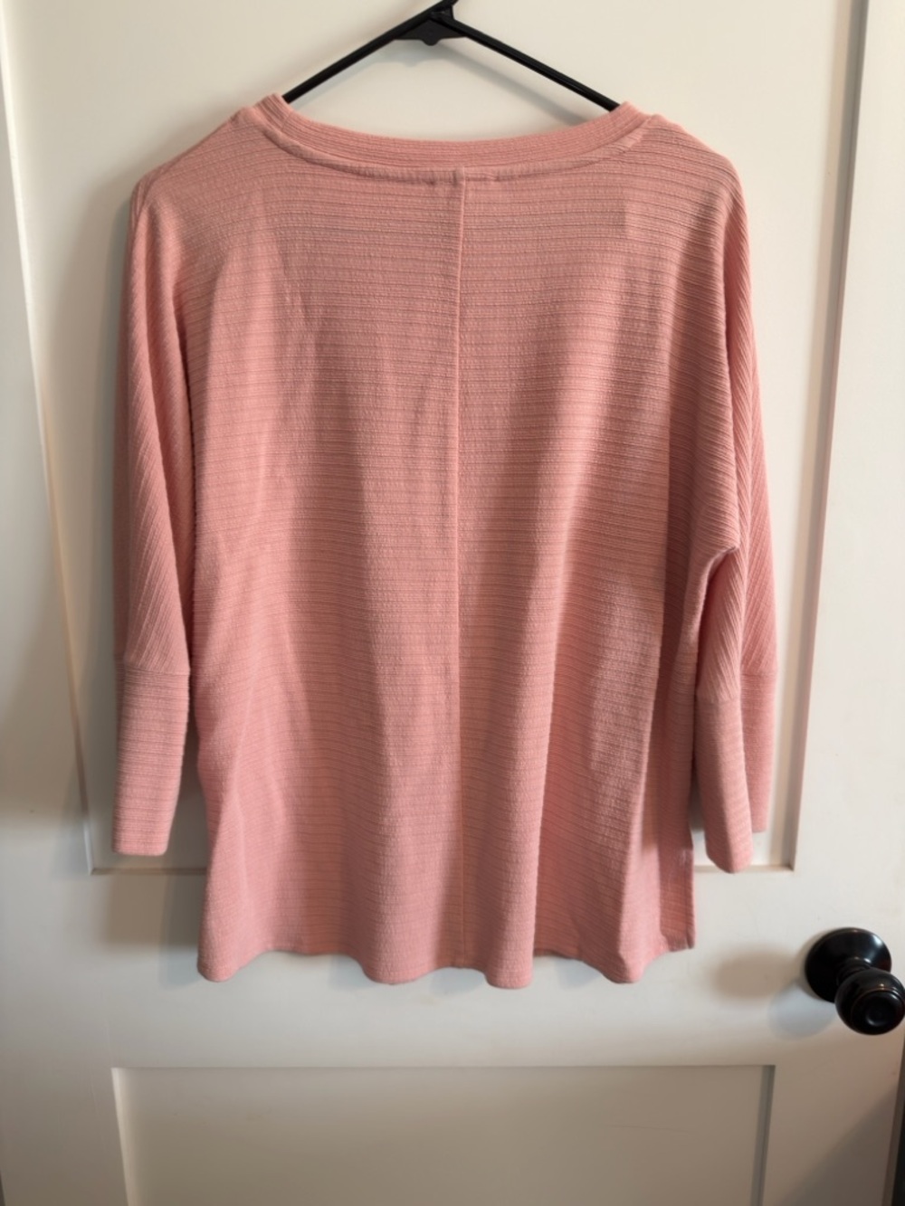 Westbound Dusty Rose Ribbed Button-Cuff Pullover - Picture 4 of 5